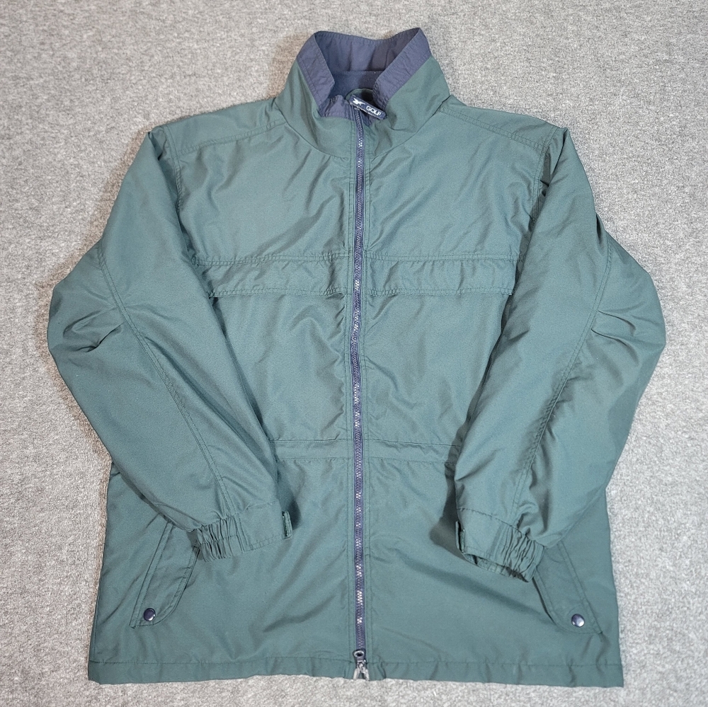 Vintage Reebok Golf Jacket Mens XL Green Windbreaker Full Zip 90s Made In Taiwan